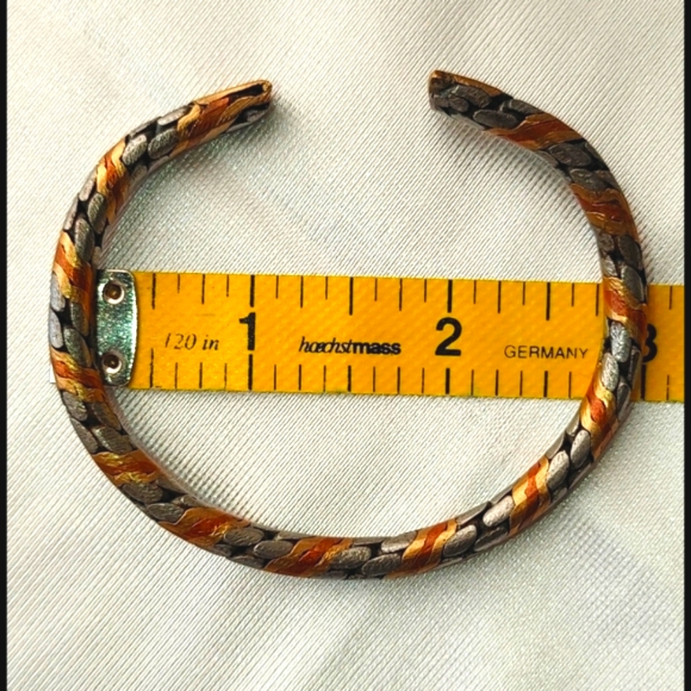 Brass Copper Silver Cuff Solid - image 3